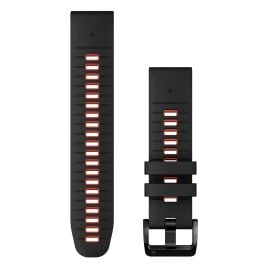 Garmin 010-13280-06 Quickfit Silicone Strap 22 mm Black/Flame Red