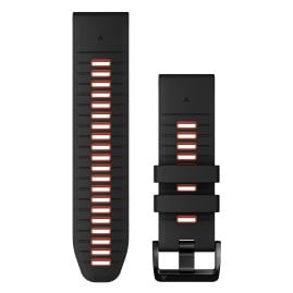 Garmin 010-13281-06 Quickfit Silicone Strap 26 mm Black/Flame Red