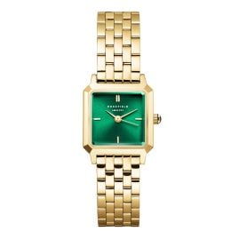 Rosefield BEGSG-B05 Damenuhr Boxelle Goldfarben/Grün