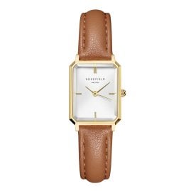 Rosefield OWBLG-O85 Damenuhr Quarz Octagon XS Braun/Goldfarben