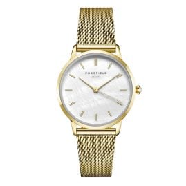 Rosefield RMGMG-R06 Ladies' Watch Pearl Edit Mesh Gold Tone