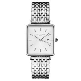 Rosefield QWSS-Q08 Women's Watch Rectangular Silver Tone