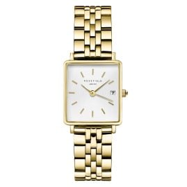 Rosefield QMWSG-Q021 Damenuhr Quarz Boxy XS Goldfarben