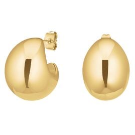 Rosefield JECMG-J976 Women's Hoop Earrings Half Moon Gold Tone
