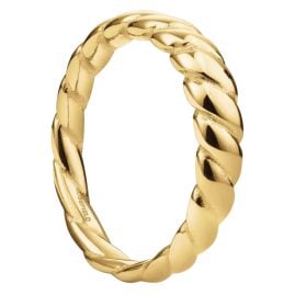 Rosefield JRSC Women's Ring Croissant Gold Tone
