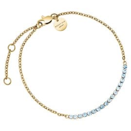 Rosefield JBTBG-J906 Women's Tennis Bracelet Blue Gold Tone