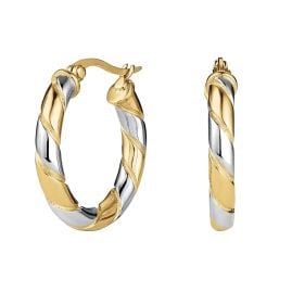 Rosefield JEDSG-J711 Damen-Ohrringe Creolen Duotone Swirl