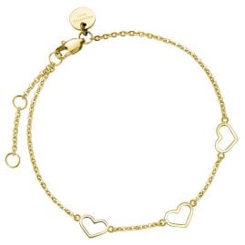 Rosefield JBTHG-J537 Damen-Armband Triple Heart Goldfarben