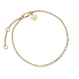 Rosefield JBTCG-J904 Damen-Armband Tennisarmband Goldfarben Kristall
