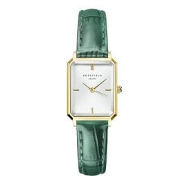 Rosefield OWGLG-O86 Women's Watch Octagon XS Emerald Green Leather