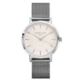 Rosefield MWS-M40 Armbanduhr Mercer Silberfarben mit Meshband