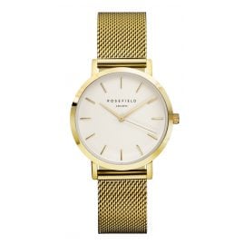 Rosefield TWG-T51 Damen-Quarzuhr Tribeca mit Meshband Goldfarben
