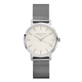 Rosefield TWS-T52 Damenuhr Quarz Tribeca mit Meshband Silberfarben