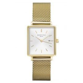 Rosefield QWSG-Q03 Damenuhr Boxy Gold Mesh Medium