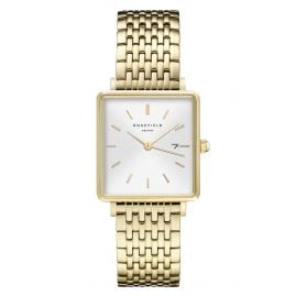 Rosefield QWSG-Q09 Damen-Quarzuhr Rechteckig Goldfarben