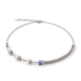 Coeur de Lion 5085/10-0720 Damen-Halskette Precious Fusion Chunky Chain Hellblau