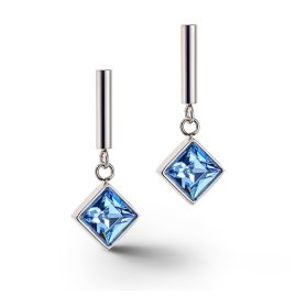 Coeur de Lion 6006/21-0741 Women's Earrings Brilliant Square Light Blue