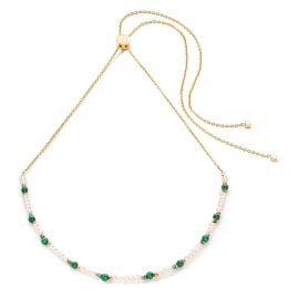 Coeur de Lion 1108/10-0500 Women's Pearl Necklace White-Green-Gold