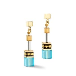 Coeur de Lion 2838/21-0616 Women's Earrings Earrings GeoCUBE Turquoise-Gold