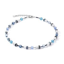 Coeur de Lion 3018/10-0714 Women's Necklace GeoCUBE Blue White