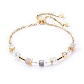 Coeur de Lion 5074/30-1216 Women's Bracelet GeoCUBE Grey-Gold