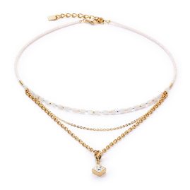 Coeur de Lion 6005/10-1416 Damen-Halskette Weiß-Gold