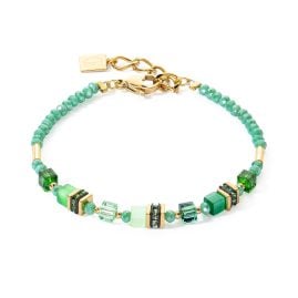 Coeur de Lion 4565/30-0500 Women's Bracelet Mini Cubes Green