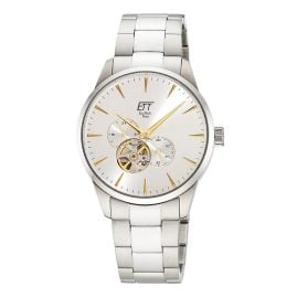 ETT Eco Tech Time EGS-40401-41M Herrenuhr Automatik Motion Drive Stahl Silberfarben