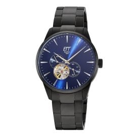 ETT Eco Tech Time EGS-40405-31M Men's Automatic Watch Motion Drive Black/Blue