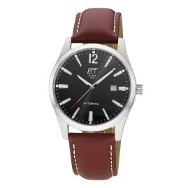 ETT Eco Tech Time EGS-40407-21L Herrenuhr Automatik Motion Drive Leder Braun