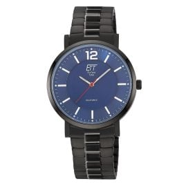 ETT Eco Tech Time EGS-12161-31M Men's Watch Solar Steel Black/Blue