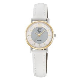 ETT Eco Tech Time ELS-12163-41L Women's Solar Watch with Leather Strap White