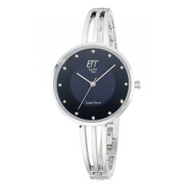 ETT Eco Tech Time ELA-12119-34M Solar Damen-Armbanduhr Kalahari Silber/BLau
