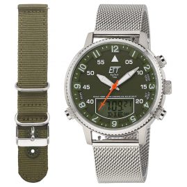 ETT Eco Tech Time EGS-11474-82MN Radio-Controlled Solar Watch Adventure with 2 Straps