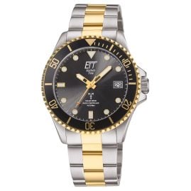 ETT Eco Tech Time EGS-11606-25M Men's Radio-Controlled Solar Watch Watersports Two Tone