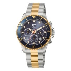 ETT Eco Tech Time EGS-11609-35M Funk-Solar Herren-Chronograph Watersports Bicolor