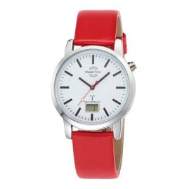 Master Time MTGA-10917-11L Herren-Funkarmbanduhr Daily Leder Rot