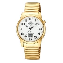Master Time MTGA-10946-12Z Herren-Funkuhr Daily Zugband Goldfarben