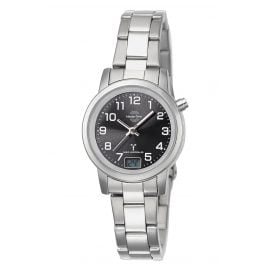 Master Time MTLA-10695-21M Funk-Armbanduhr für Damen Basic mit Stahlband