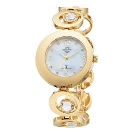 Master Time MTLA-10789-75M Women's Radio-Controlled Watch Lady Line Gold Tone