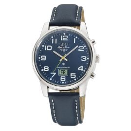 Master Time MTGA-10815-31L Men's Radio-Controlled Watch with Leather Strap Blue