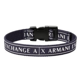 Armani Exchange AXG0081040 Herren Textil-Armband Blau