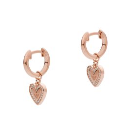 Emporio Armani EG3552221 Women's Earrings Heart Sentimental Rose Gold Tone