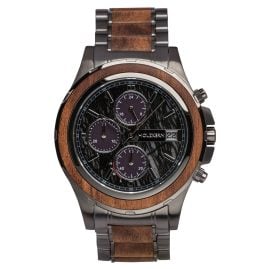Holzkern Men's Watch Solar Chronograph Angkor Koa/Marble