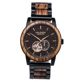 Holzkern Men's Watch Automatic San Francisco Zebrano/Marble