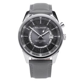 Holzkern Men's Watch GMT Skywhirl Mable/Silver Tone