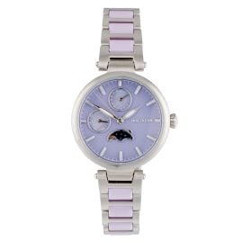 Holzkern Damenarmbanduhr Moonbow Lila Gerais/Keramik
