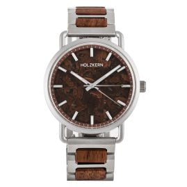 Holzkern Unisex Watch Quartz Espressino Coffee/Walnut