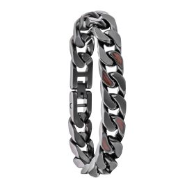 Holzkern Herren-Armband Edelstahl mit Holz Bodyguards Walnuss/Dunkelgrau