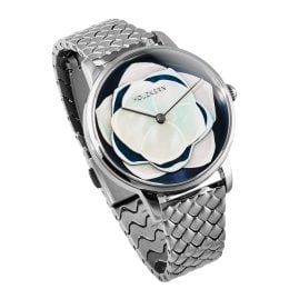 Holzkern Women's Watch Rosetta Mother-of-Pearl/Sodalite
